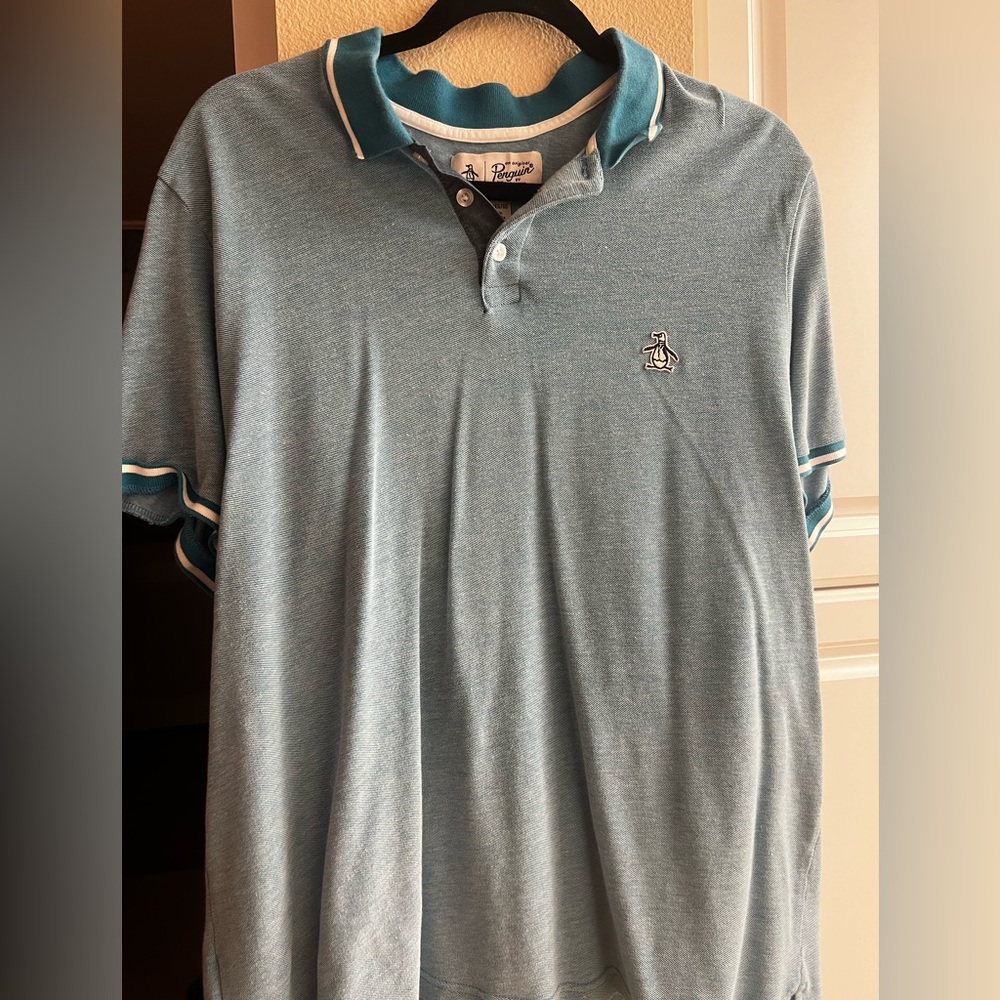 ORIGINAL PENGUIN Men’s Teal Blue XL Polo